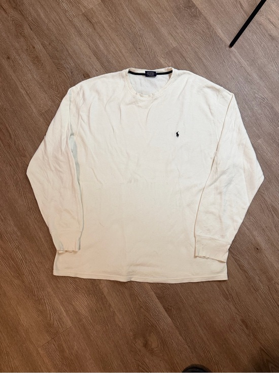 Polo Ralph Lauren Other - Polo by Ralph Lauren Cream Long Sleeve Waffle Knit Shirt